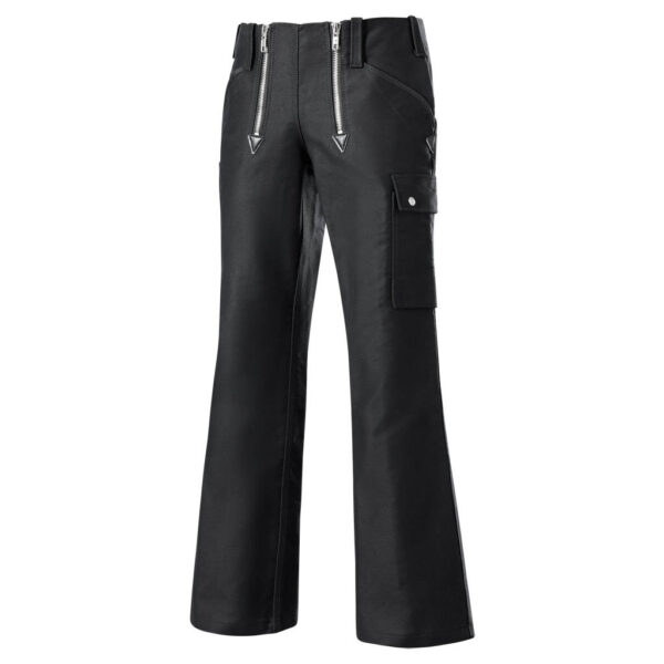 KRÄHE Deutschleder Zunft-Hüfthose mit Schlag, schwarz, 25