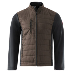 KRÄHE Evo Softshell-Steppjacke, braun schwarz, 3XL