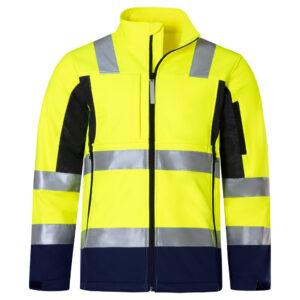 KRÄHE Hi-Vis Softshelljacke Premium, warngelb, XS