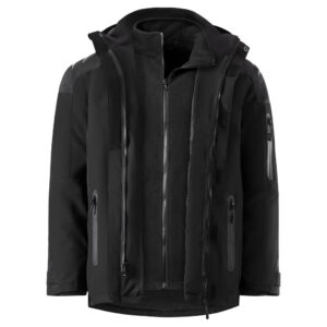 KRÄHE Evo 3-in-1 Funktions-/Winterjacke m. Fleece-Innenjacke, schwarz, XL