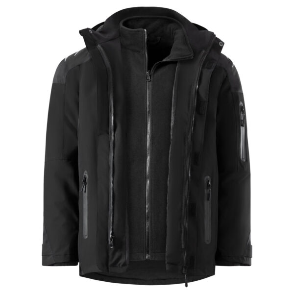 KRÄHE Evo 3-in-1 Funktions-/Winterjacke m. Fleece-Innenjacke, schwarz, XL