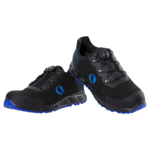 KRÄHE black crow S3 ESD SRC lacing system Sicherheitshalbschuh, schwarz blau, 48